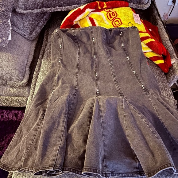 wild fable Dresses & Skirts - Elegant Gray Denim Dress
